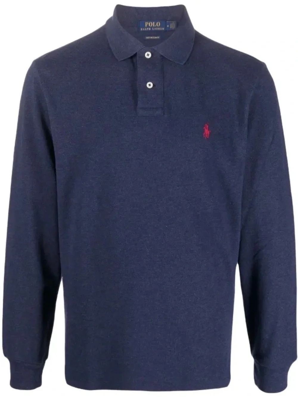 Ralph Lauren Navy Long-Sleeve Polo with Red Pony Embroidery